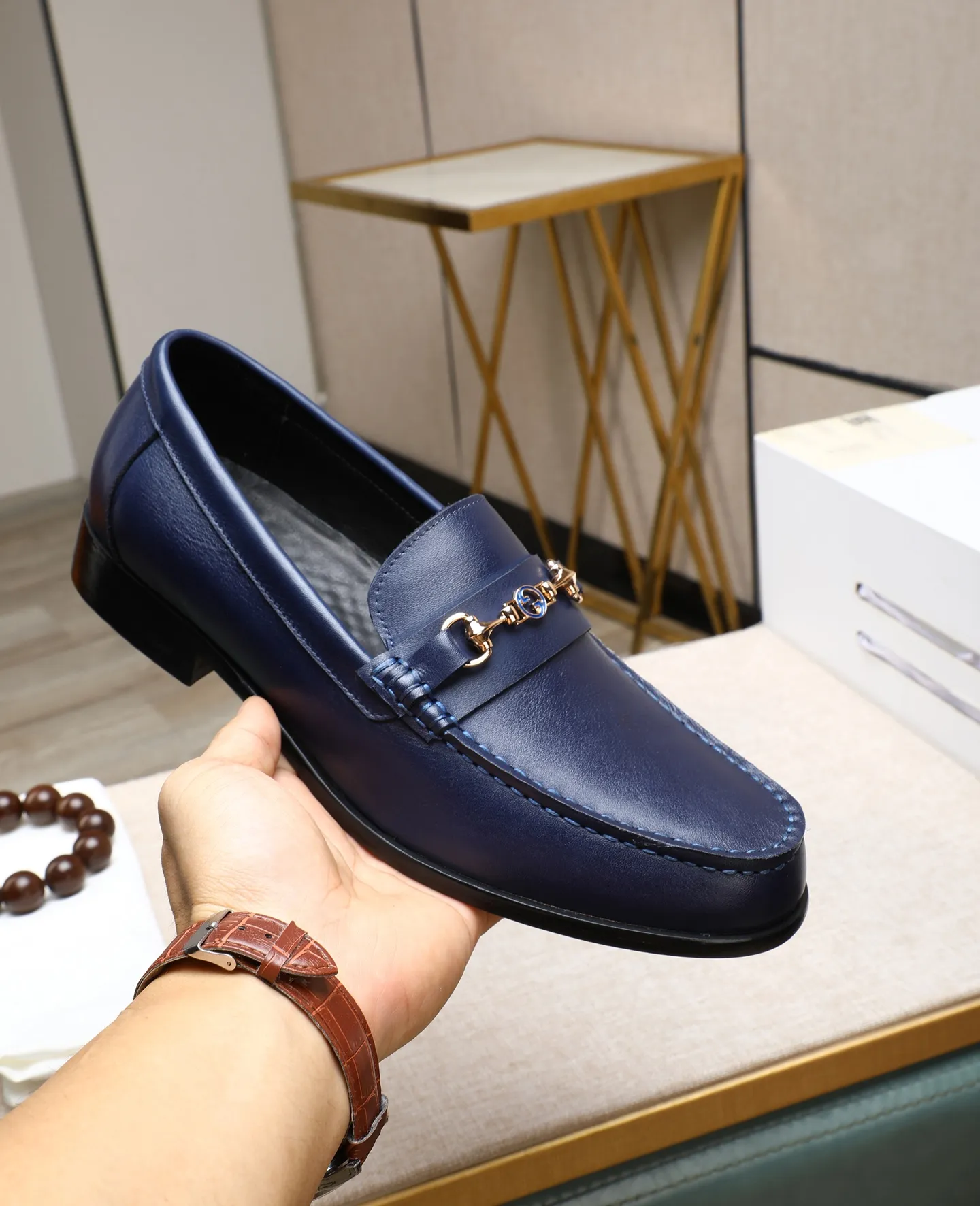 Men's shoes 💰500📛📛Original (water-dyed cow lining) GUCCI official website formal shoes🌀 Italian🇮🇹imported cowhide➕Top imported water-dyed cowhide lining💋Finely handmade Original bottom, the real thing looks better when photographed in person Standard size 38-44 (45 46 custom-made)